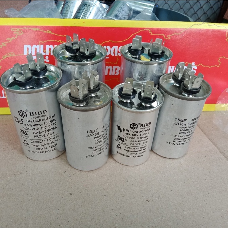 Tụ điện dùng cho điều hòa, máy giặt, máy bơm ...