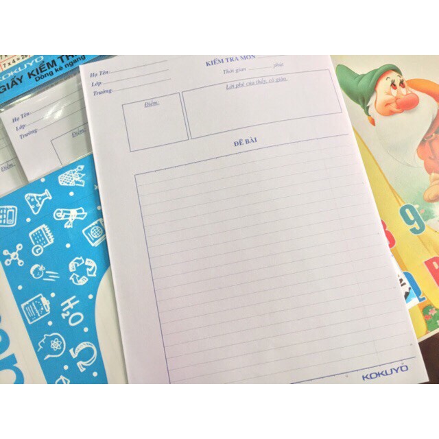 Giấy kiểm tra Campus có chấm- không chấm 1 túi 25 tờ đôi