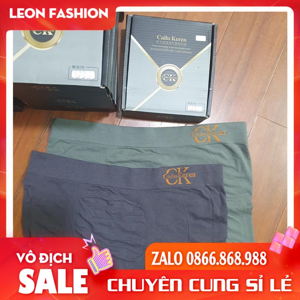 Quần Sịp Đùi Nam, Quần Lót Nam Boxer Cailu Keren [HỘP 2 CHIẾC] Free Size cho người từ 55Kg đến 90Kg đàn hồi cao