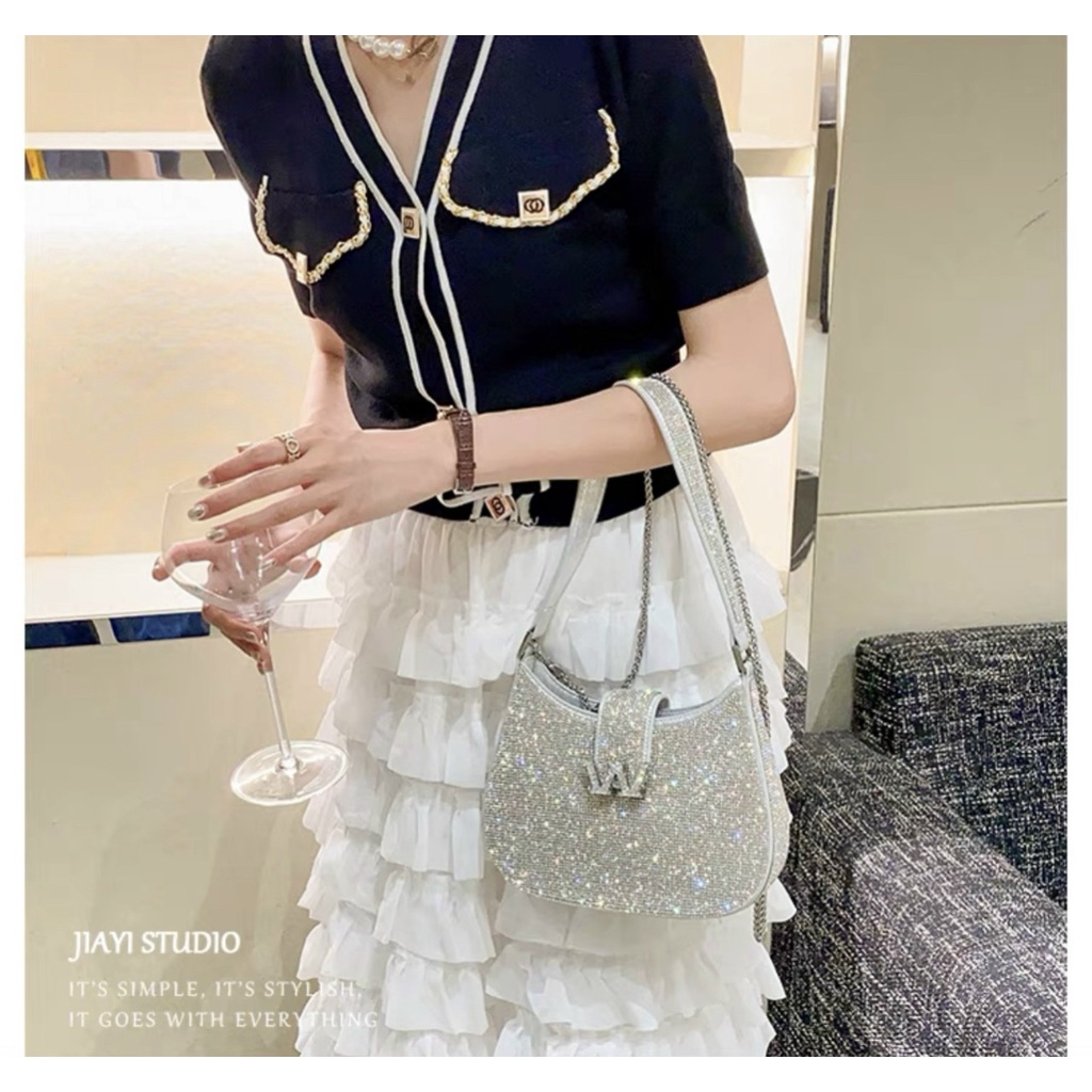Túi xách tay + đeo chéo bling siêu nét size 20cm full box đủ màu