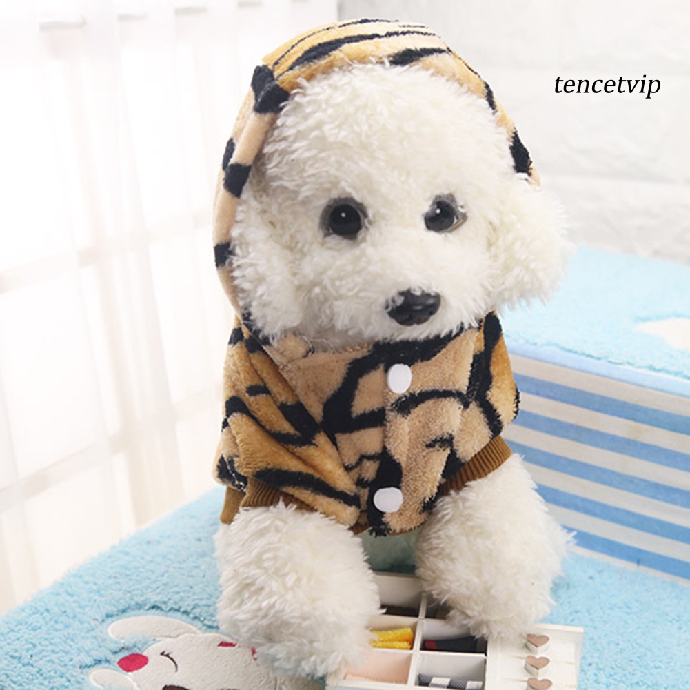 Áo hoodie giữ ấm mùa đông hình chú hổ dễ thương dành cho cún cưng