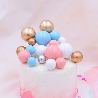 Topper quả cầu tròn trang trí bánh sinh nhật, topper cắm bánh, topper cake