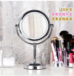 Gương trang điểm 2 mặt có đèn LED