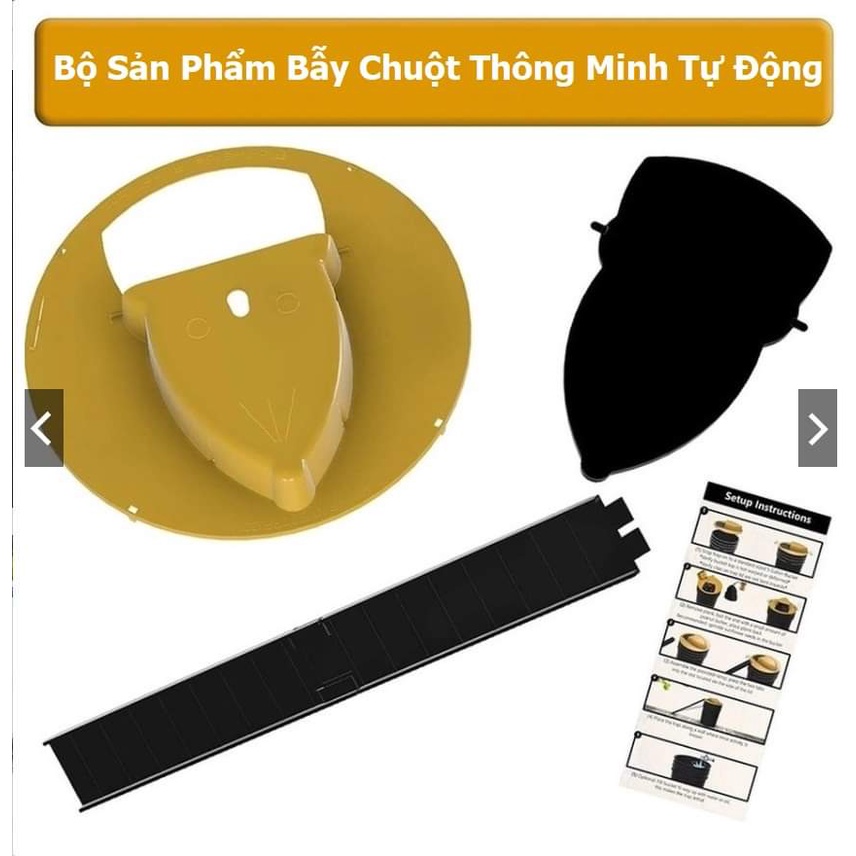Bẫy Chuột Nắp Xô Sơn [kèm mồi bẫy siêu nhạy + Băng dính 2 mặt]