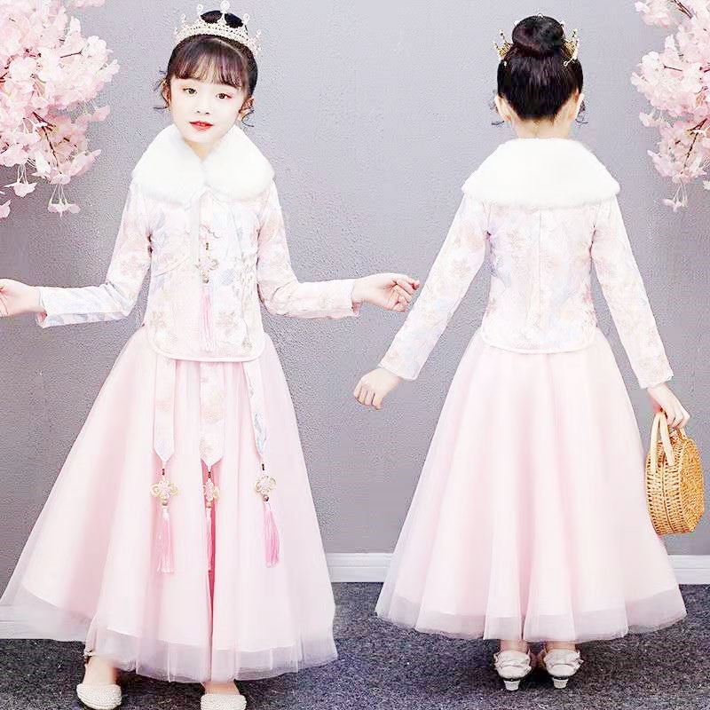 Bộ Hán Phục Phong Cách Trung Hoa Xinh Xắn Cho Bé Gái