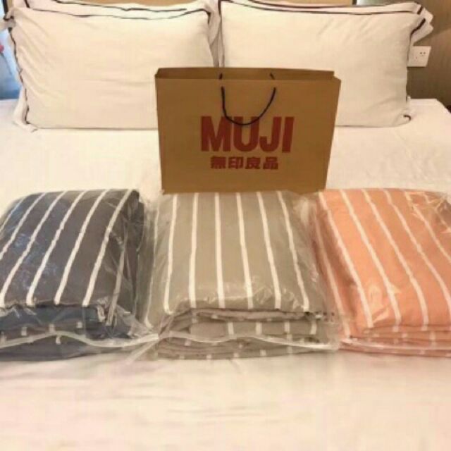 CHĂN HÈ THU MUJI LOẠI MỚI KẺ SỌC