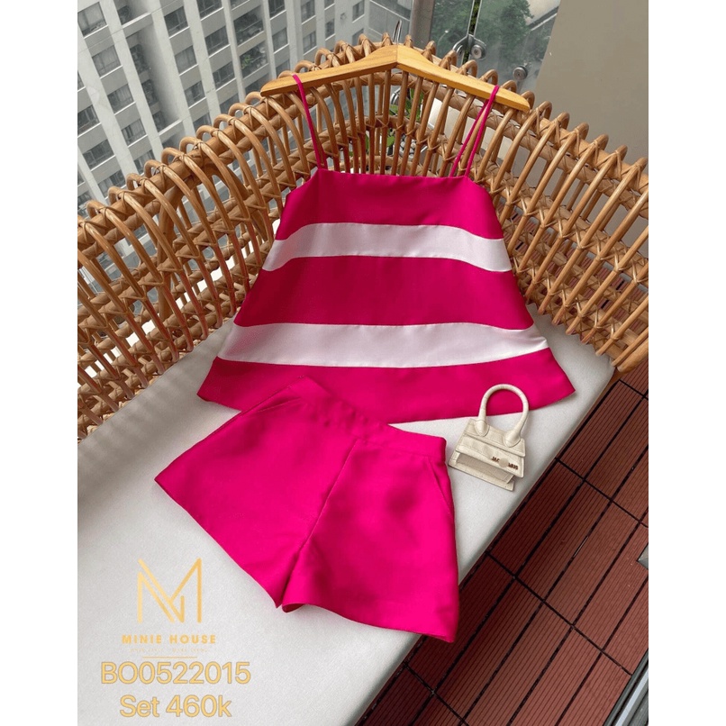 (MẪU MỚI) SÉT BỘ NỮ HAI DÂY PHỐI VIỀN ĐI CHƠI SIÊU HOT CỰC XINH PU HHP