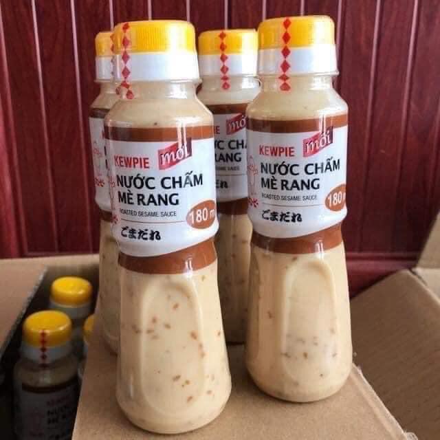 COMBO 3 CHAI NƯỚC CHẤM MÈ RANG KEWPIE CAM KẾT CHÍNH HÃNG ( chai 180ml ) - ăn kèm với rong nho, rau salad