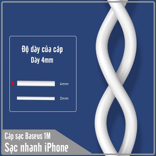 Cáp sạc nhanh Baseus Mini White 1M 2.4A dùng cho iPhone
