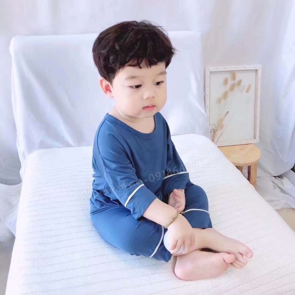 Bộ lạnh tay viền, bộ cộc bé trai bé gái size 5 -20 kg
