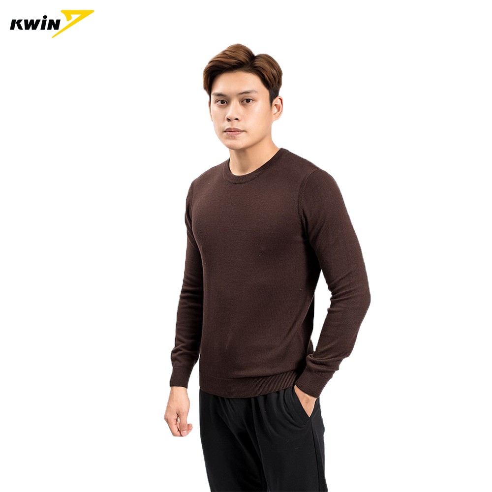 Áo len nam dài tay KWIN dáng Slim fit ôm vừa vặn, chất liệu mềm nhẹ, giữ ấm tốt - KWO005W8