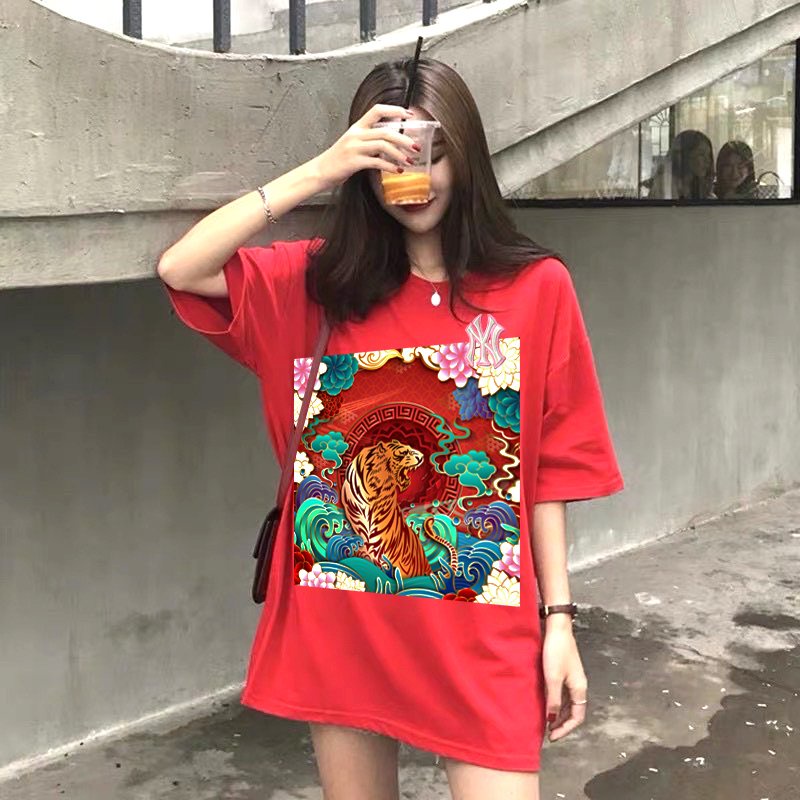 [HÌNH THẬT] Áo Thun MLB HỔ ĐỎ SPECIAL LIMITED  Áo Phông MLB Nam Nữ Tay Lỡ Form Rộng