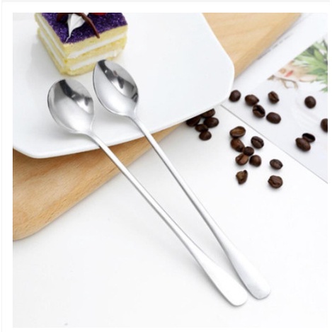 Thìa Inox Cán Dài / Muỗng Pha Cafe, Sinh Tố Phong Cách Hàn Quốc Tiện Dụng 88279 Lavio Store