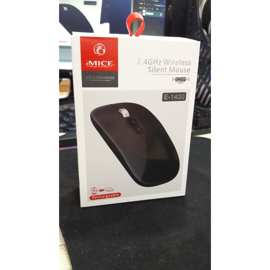 CHUỘT KHÔNG DÂY IMICE E-1400 Pin Sạc  Chính hãng
