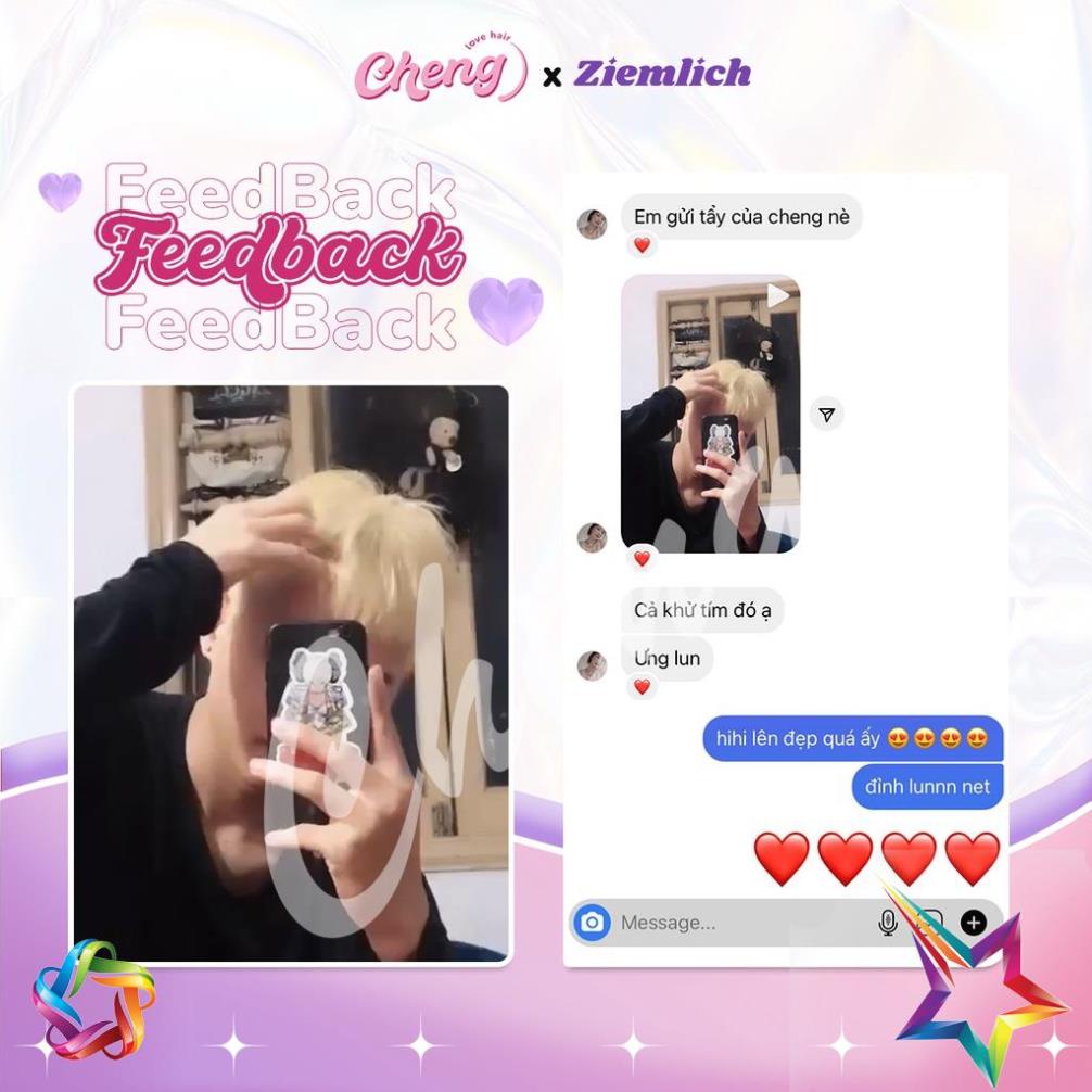 Thuốc Tẩy Tóc ZIEMLICH Bleaching Powder Collagen & Keratin Tẩy Cực Êm, Lên Cực Chuẩn | Chenglovehair, Chenglovehairs