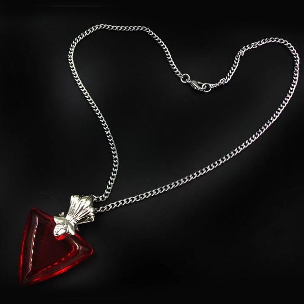 Dây Chuyền Mặt Trái Tim Đỏ Phong Cách Vintage Thanh Lịch|Vòng Cổ Tohsaka Rin Stay Night