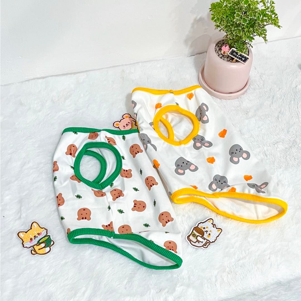 Áo Thun Ba Lỗ Dễ Thương DoggoStyle Thoáng Mát Mùa Hè Cho Chó Mèo Quần Áo Thú Cưng