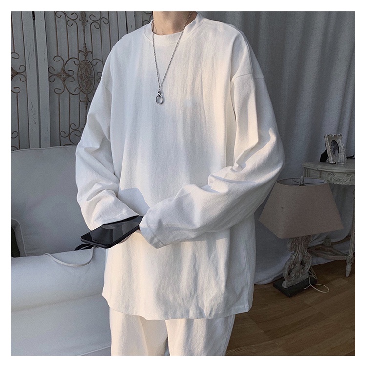 Áo thu đông nam form rộng tay dài thời trang unisex hàn quốc, áo thun nam tay dài big size vải cotton đẹp du lịch đi học
