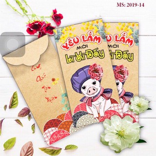 Bao Lì Xì Tết 2019 - Yêu Lắm Mới Lì Xì Đấy - Xấp 10 Cái - Hoàng Yến Computer