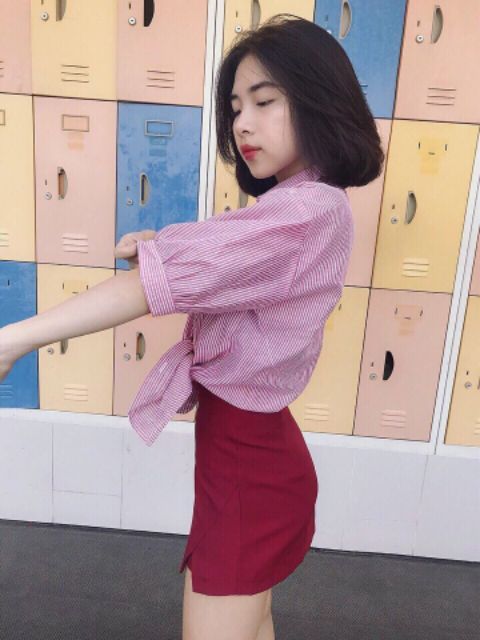 ÁO SƠMI TAY PHỒNG THÊU