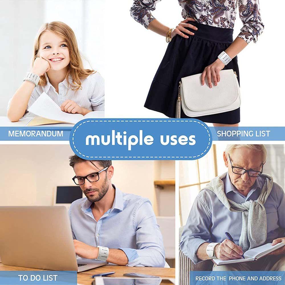 Mmluck Vòng Đeo Tay Ghi Chú Chống Thấm Nước Có Thể Xóa Được Cho Trẻ Em