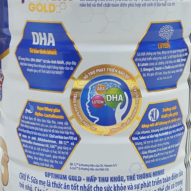 Sữa Optimum Gold 3 - Vinamilk, 1-2 Tuổi, 900g