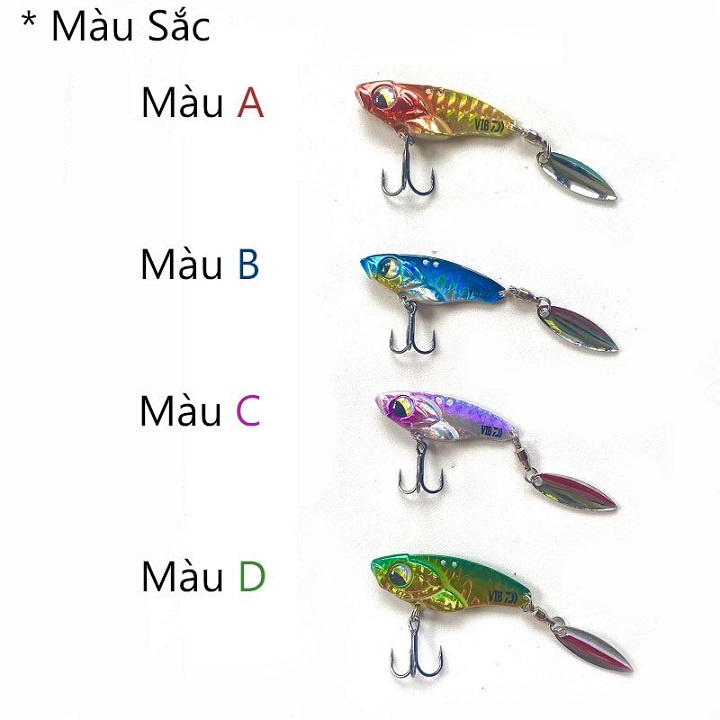 Mồi Câu Lure Cá Sắt VIB 7.8g, 10.3g Chính Hãng Daiwa