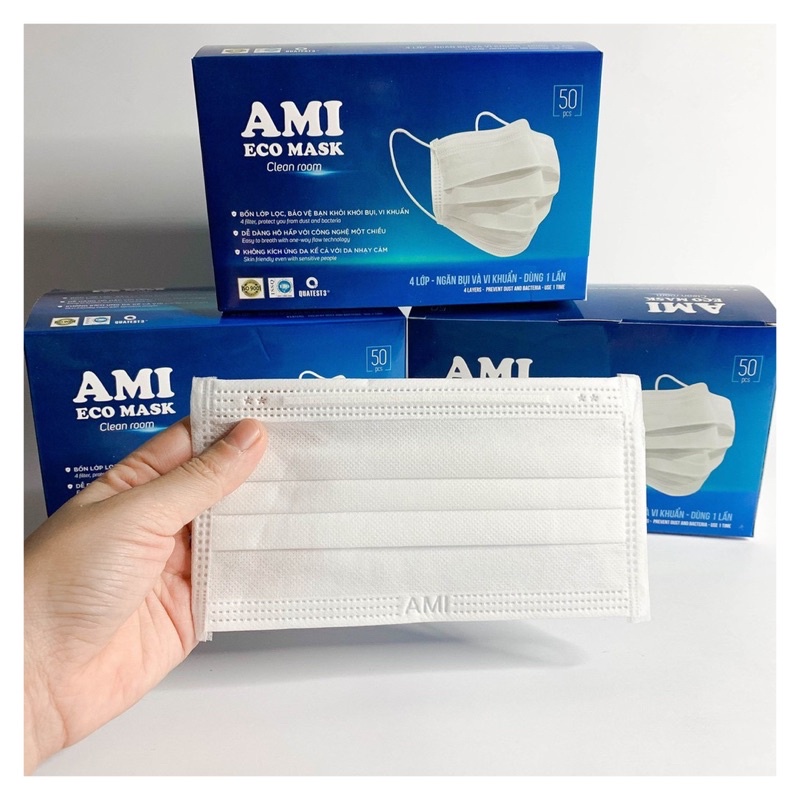 Khẩu Trang Y Tế Ami 4 Lớp Đơn Giản Phù Hợp Hầu Hết Với Tất Cả Mọi Người Không Cầu Kỳ Nhưng Đầy Và Đủ | BigBuy360 - bigbuy360.vn