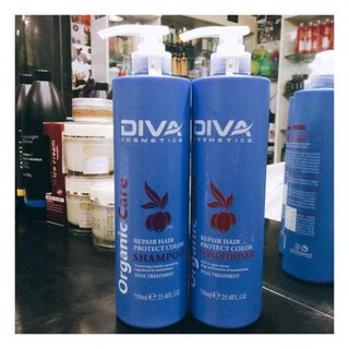 Dầu gội/xả diva phục hồi và bảo vệ màu nhuộm 750ml/750ml