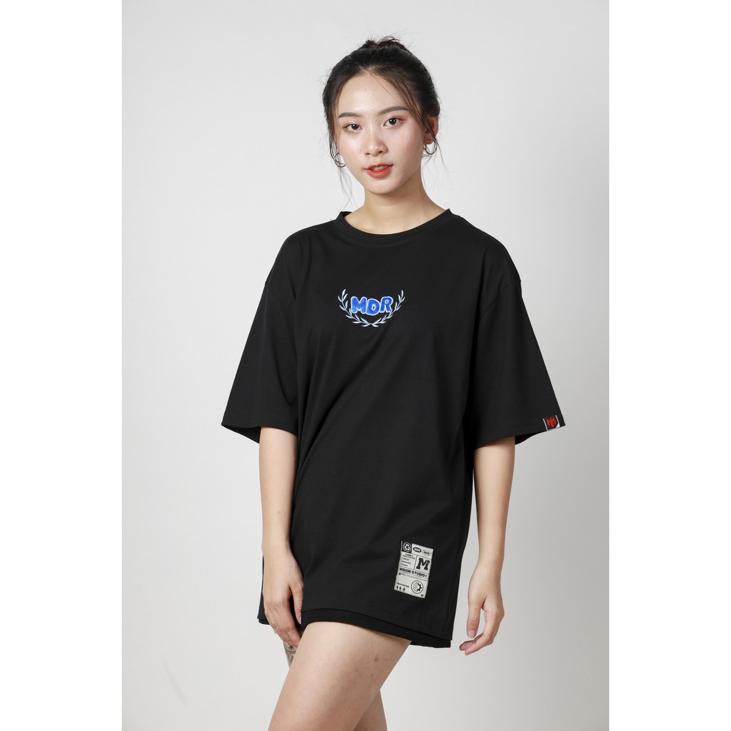 Áo thun Form Rộng Tay Lỡ Unisex Thêu Logo MDR Cao Cấp Local Brand M Studio