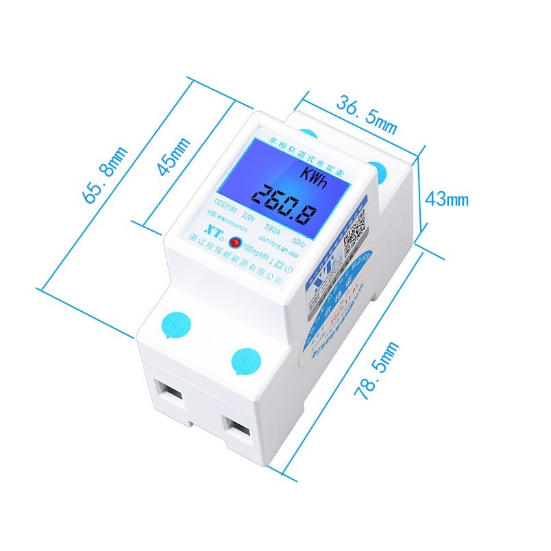 Denshitaro Đồng hồ đo lượng điện, công suất, điện áp, dòng điện gia dụng không đèn D00-026