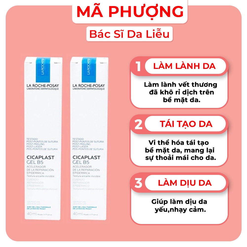 [CHÍNH HÃNG] Gel dưỡng phục hồi da, ngừa thâm B5 La Roche Posay Cicalplast 40ml