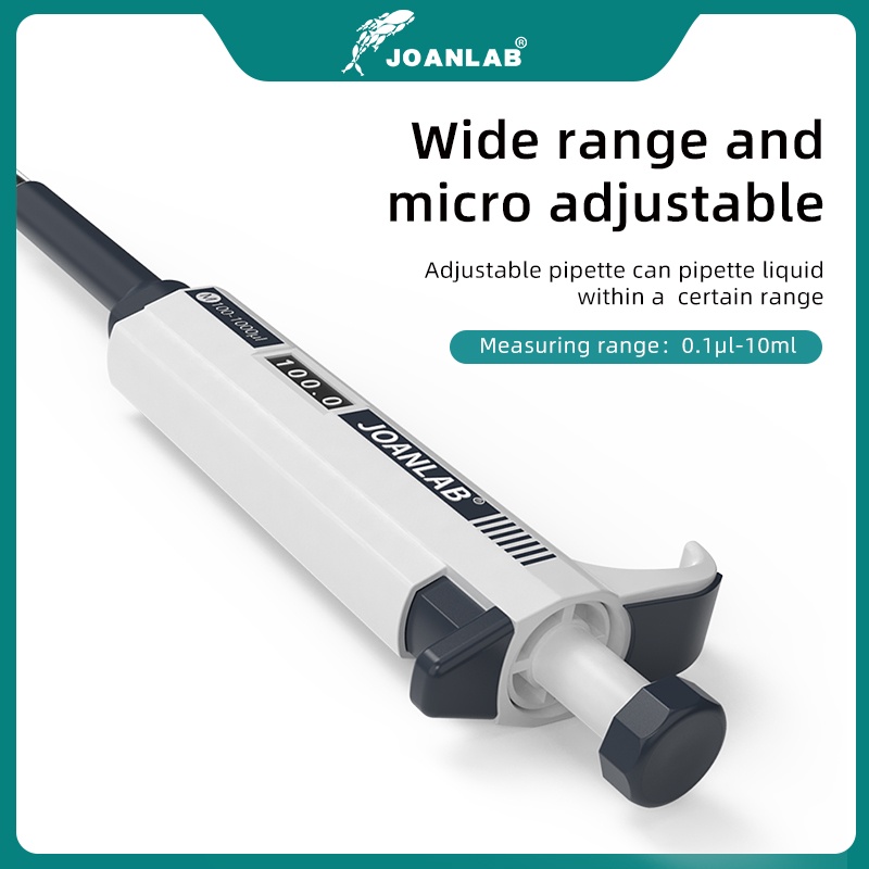 JOANLAB Micropipette Phòng thí nghiệm Pipet tự động Kỹ thuật số Pipet nhựa có thể điều chỉnh Thiết bị phòng thí nghiệm hóa học với đầu pipet