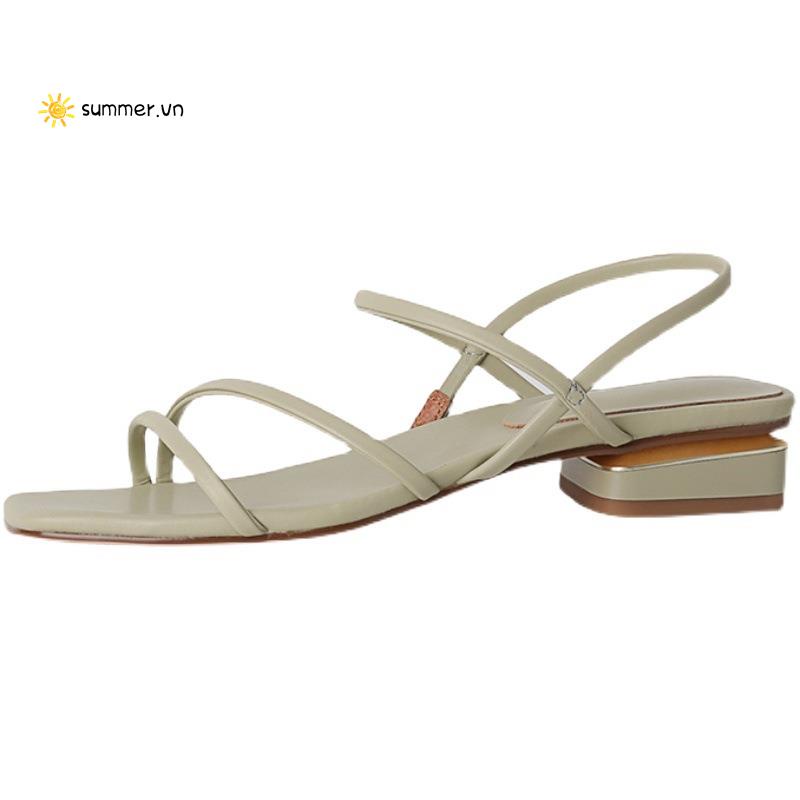 Giày Sandal Hở Ngón Đế Bệt Quai Mỏng Mũi Vuông Thời Trang Mùa Hè Hàng Mới Dành Cho Nữ 2022