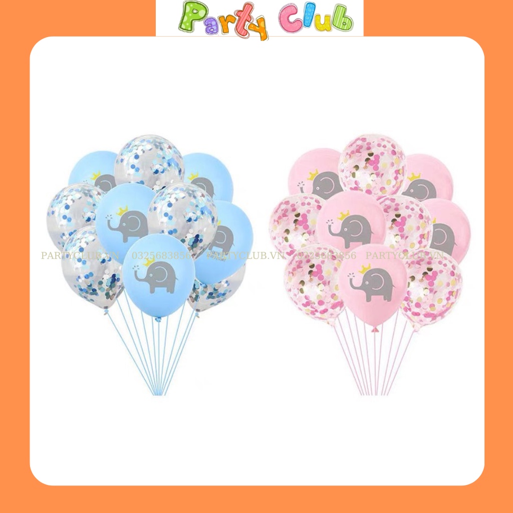 Set bong bóng bay trang trí sinh nhật cho bé mẫu con voi