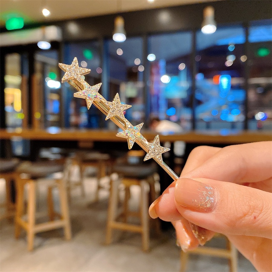 Kẹp Tóc Hình Ngôi Sao Đính Kim Cương Giả Thời Trang Cho Nữ