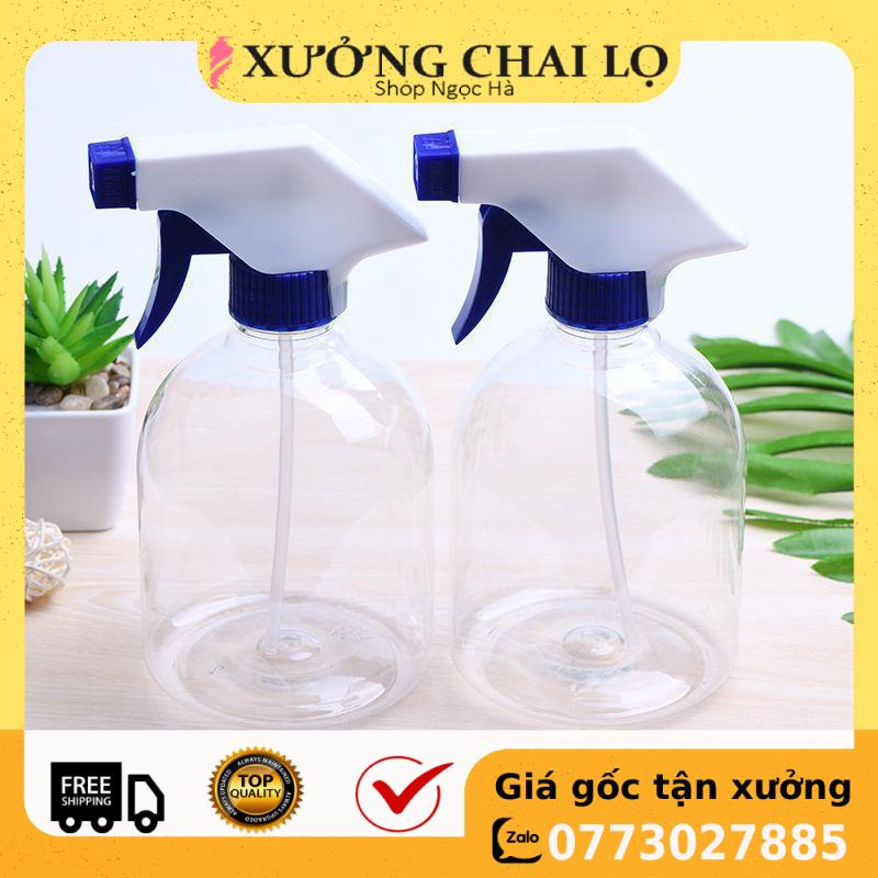 Chai Xịt Phun Sương ❤ GIÁ RẺ NHẤT ❤ [500ml] Chai nhựa pet Vòi Xịt Kính 500ml Lùn rỗng chiết mỹ phẩm, dung dịch .