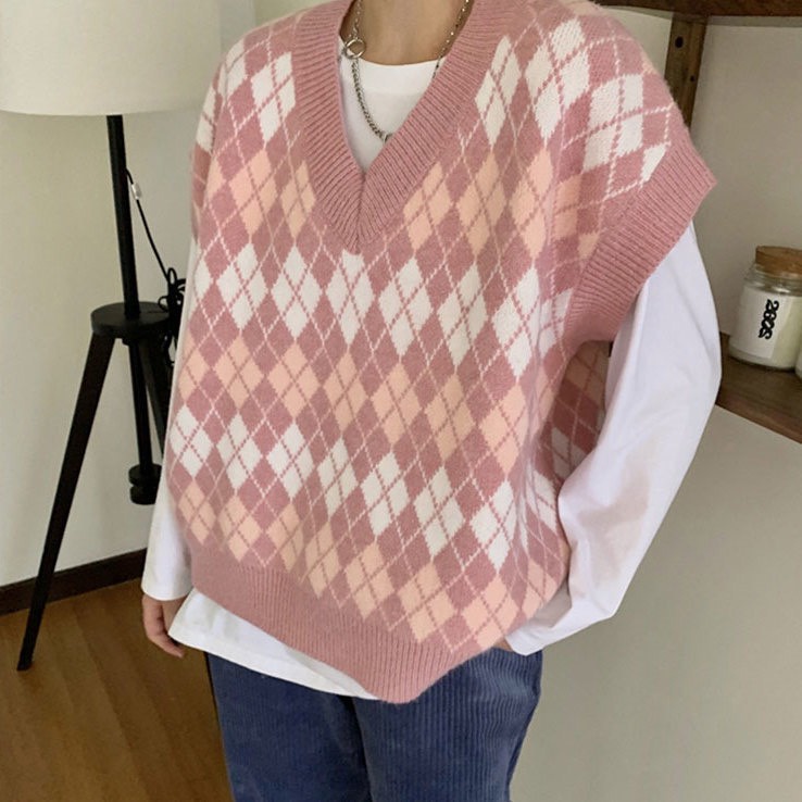 Áo len Gile Nữ, Áo Gile Len Họa Tiết Qua Tram Đơn Giản Hot Trend | BigBuy360 - bigbuy360.vn