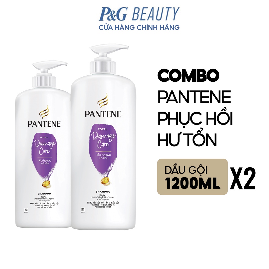 Combo 2 Dầu Gội PANTENE Pantene Pro-V Phục Hồi Hư Tổn Chai 1200ML