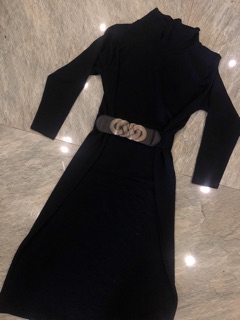 Đầm maxi thun màu đen bigsize