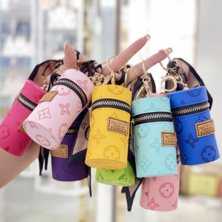 Mới Túi Đựng Tiền Xu / Chìa Khóa / Son Môi mini Họa Tiết Hoa Cổ Điển Có Khóa Kéo Tiện Dụng