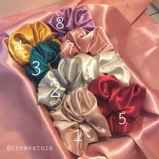 Dây buộc tóc , dây cột tóc scrunchies vải lụa bóng bồng bềnh