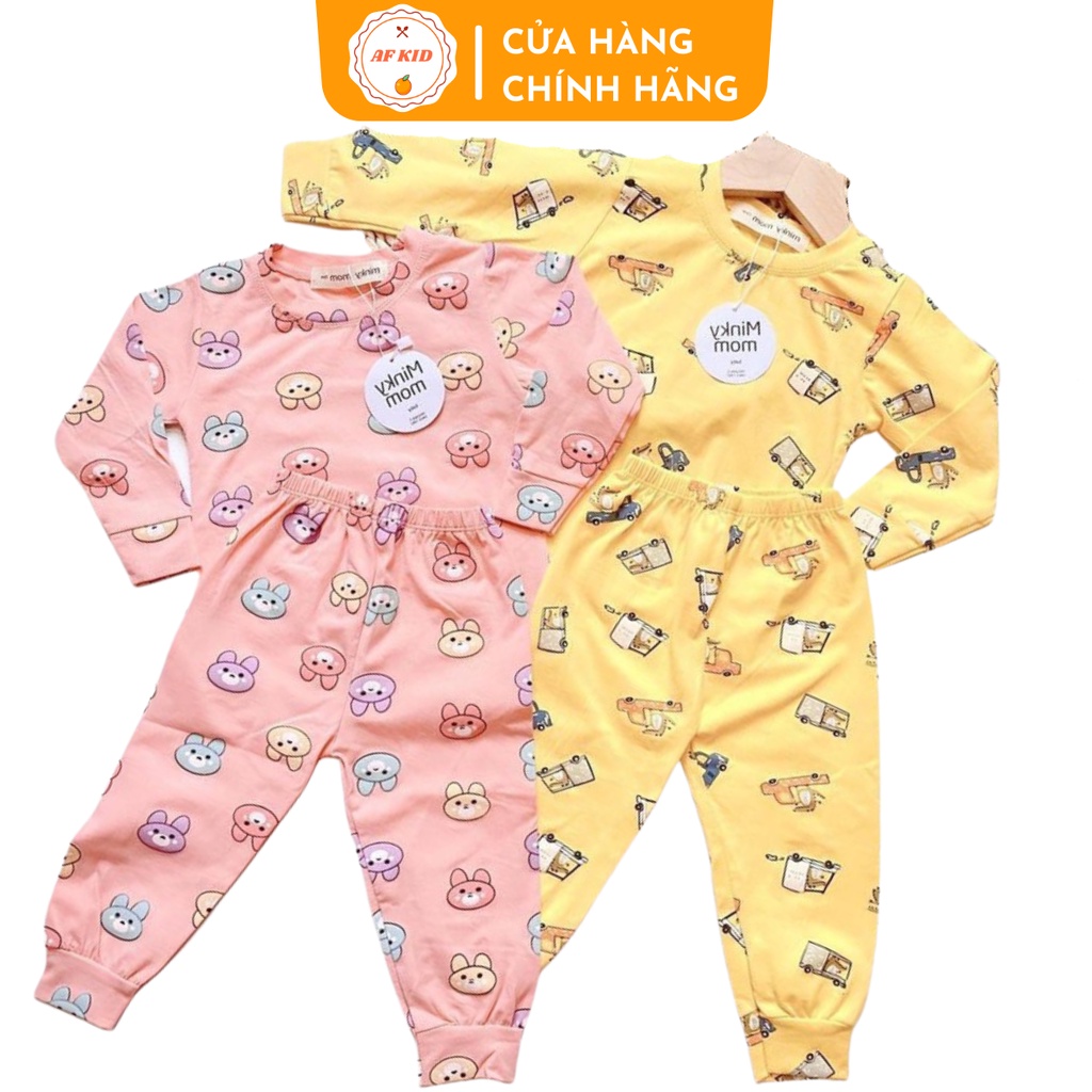 Bộ Quần Áo Trẻ Em Minky Mom Dài Tay Họa Tiết Animal Cho Bé Trai Bé Gái từ 6 đến 18kg Chất Thun Lạnh