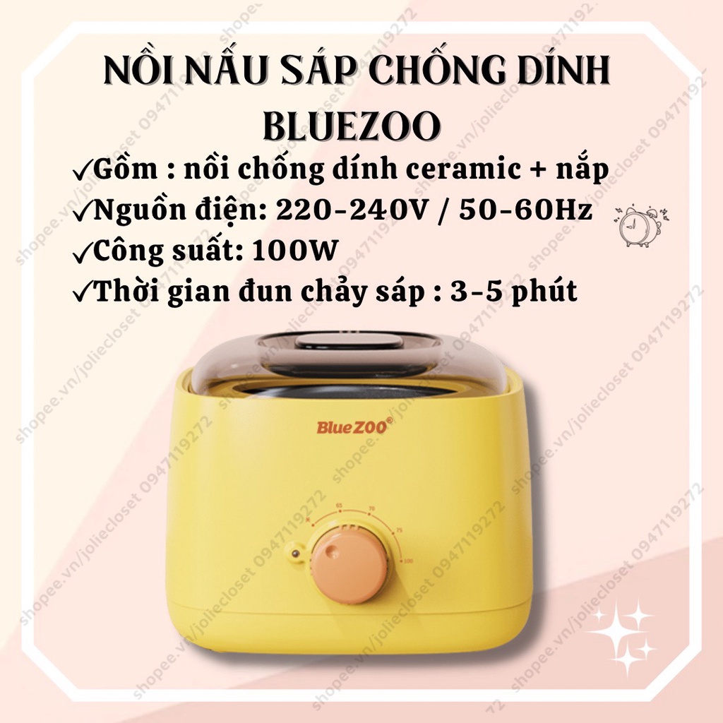 [ĐỘC QUYỀN] Nồi nấu sáp wax lông chống dính ceramic nhập khẩu cao cấp tặng 50gr sáp wax lông hard wax beans và que gỗ
