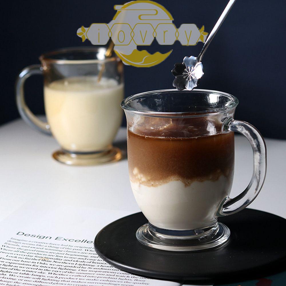 Cốc Thủy Tinh Chịu Nhiệt Có Tay Cầm Tiện Dụng Uống Trà / Thức Uống Nóng