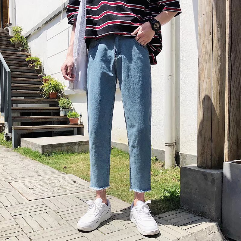 Quần Jeans Nam Baggy Thời Trang Phong Cách Hàn Quốc Mix Cùng Áo Sơ Mi, Áo Phông Năng Động - QJ20