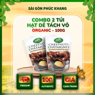 COMBO 2 GÓI HẠT DẺ TÁCH VỎ ORGANIC 100GR/GÓI DAN D PAK KHÔNG CHẤT BẢO QUẢN, NGUYÊN LIỆU HỮU CƠ 100%