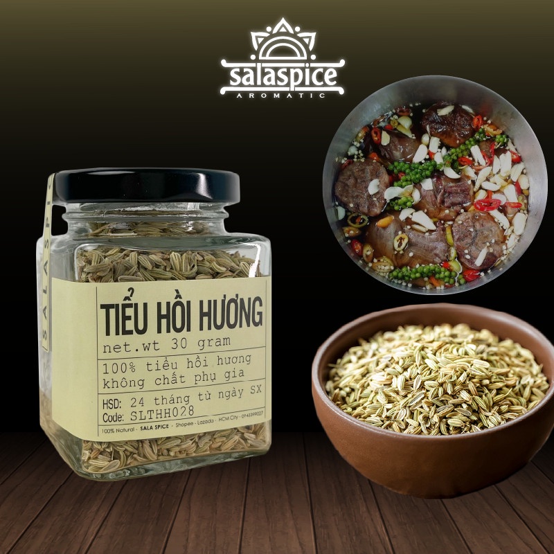 Tiểu Hồi SALA SPICE Fennel Seed , hạt tiểu hồi Ấn Độ tao mùi thơm cho món ăn dùng nấu phở,ướp thịt