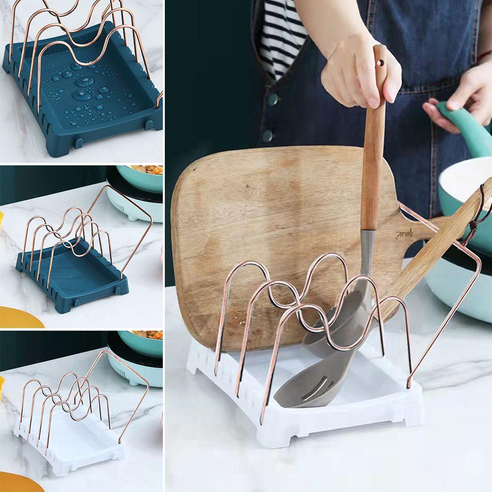 Giá Đỡ Nắp Nồi / Muỗng Thiết Kế Thoát Nước Tiện Dụng