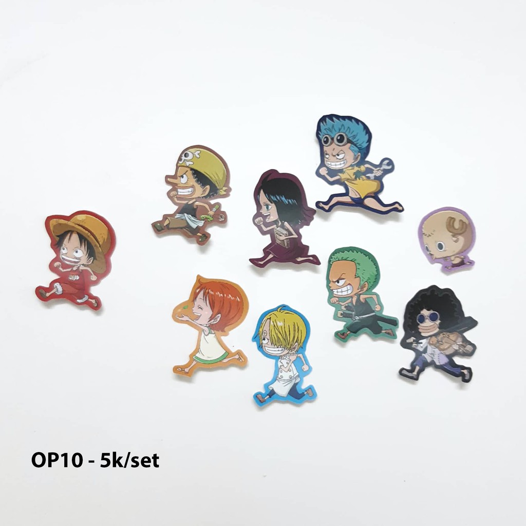 Sticker onepiece (mẫu OP09-OP17) dán trang trí size nhỏ 3-5cm